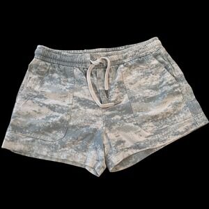 Athleta Farallon Camo Shorts Digital Print Drawstring Mens Sz M Activewear